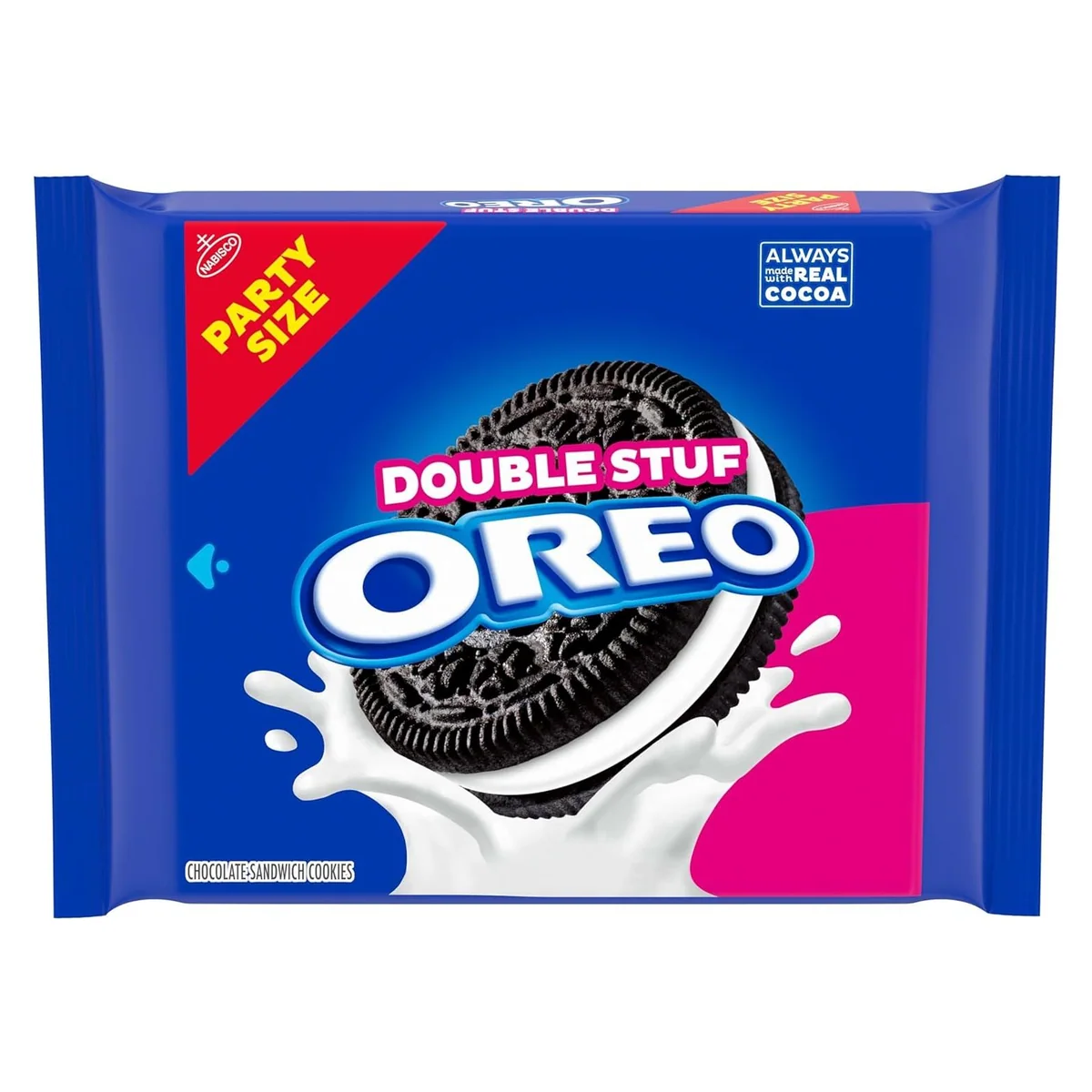 Nabisco OREO Double Stuf Chocolate Sandwich Cookies, Party Size, 24.95 oz, photo 1 of 6