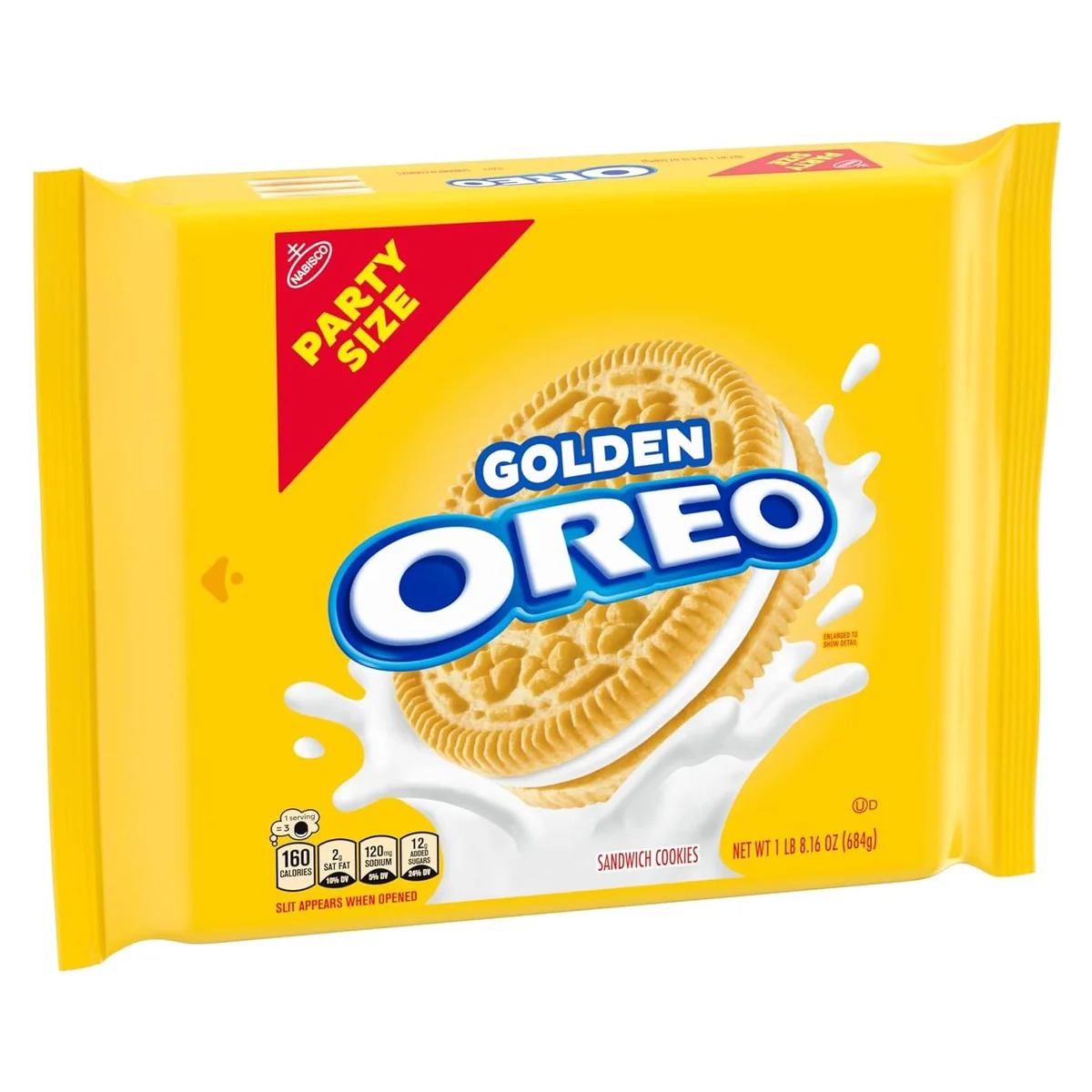 Nabisco OREO Golden Sandwich Cookies, Party Size, 24.16 oz, photo 1 of 5