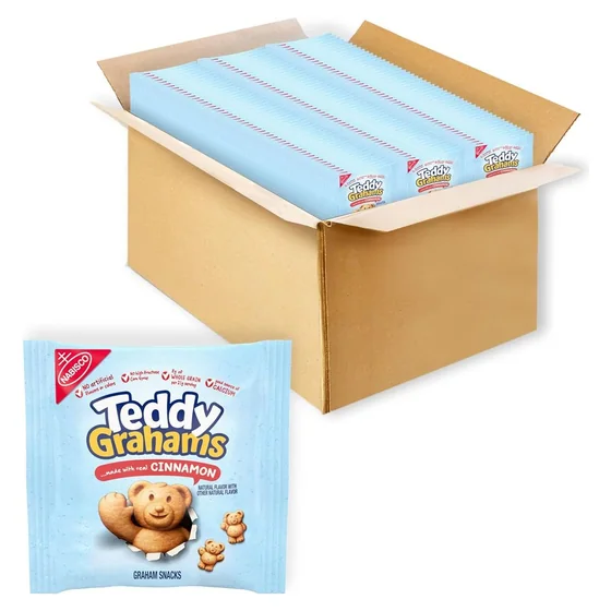 Nabisco TEDDY GRAHAMS Cinnamon Graham Snacks, 150 snack packs, 0.75 oz each