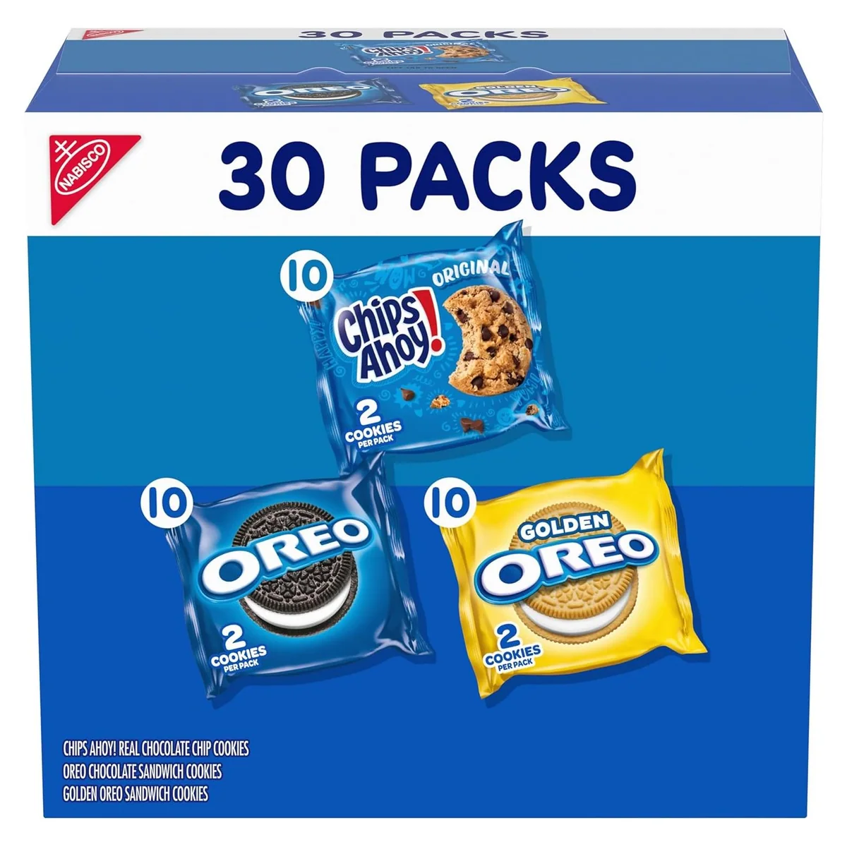 Nabisco Nabisco Sweet Treats Cookie Variety Pack OREO & CHIPS AHOY!, 30 snack packs, photo 1 of 6