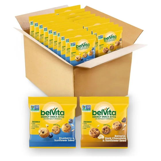 Nabisco belVita Energy Snack Bites Variety Pack, 15 packs, 2 kinds