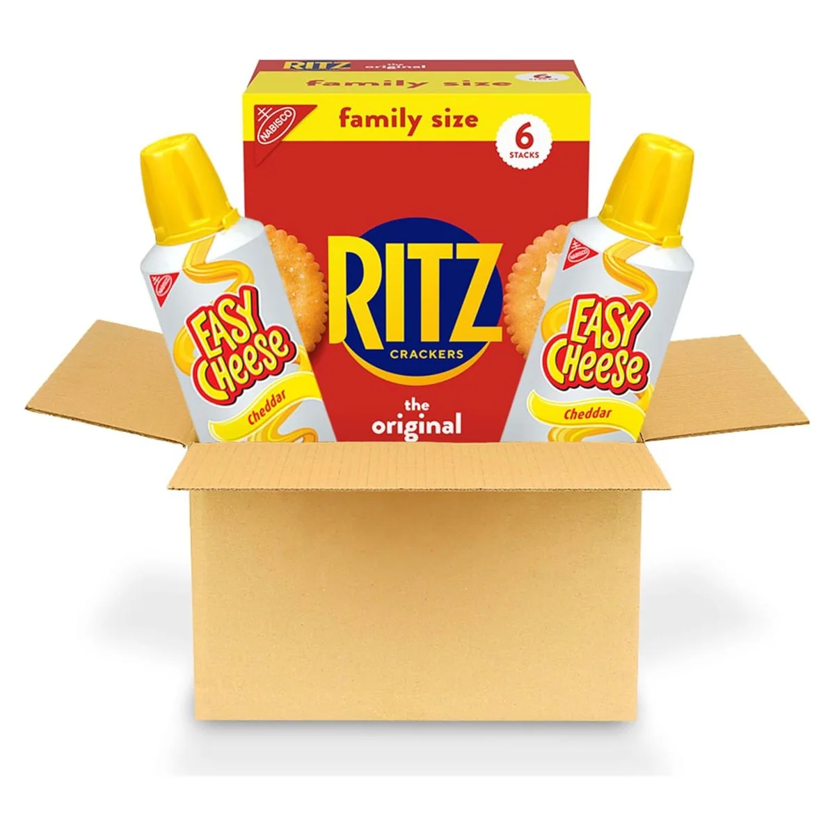 Nabisco RITZ Original Crackers & Easy Cheese Cheddar Snack Variety Pack, 3 packs, photo 1 of 6