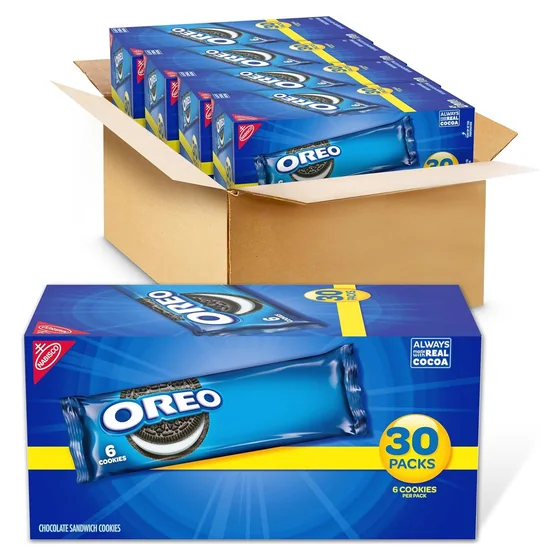 Nabisco OREO Chocolate Sandwich Cookies, 120 snack packs, 6 cookies each
