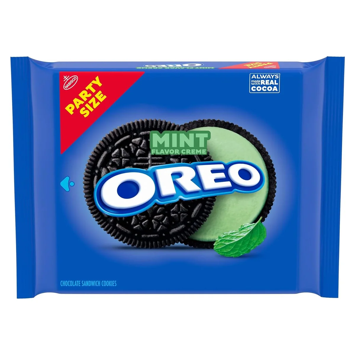 Nabisco OREO Mint Creme Chocolate Sandwich Cookies, Party Size, 24.95 oz, photo 1 of 4