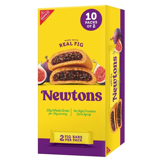 Nabisco NEWTONS Soft Baked Real Fruit Fig Bars, 10 snack packs, 2 cookies each