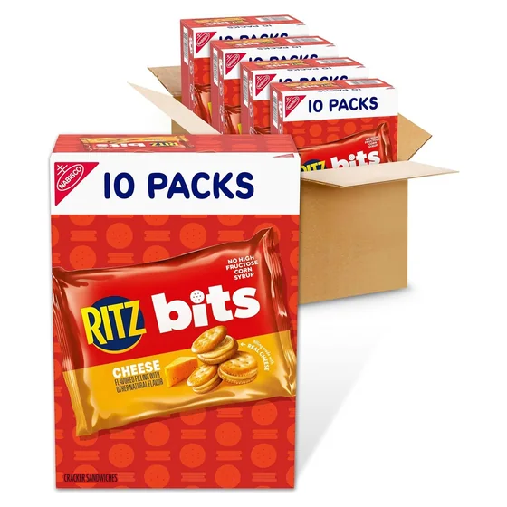 Nabisco RITZ Bits Cheese Sandwich Crackers, 40 snack packs
