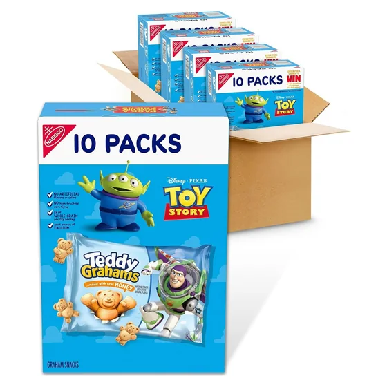 Nabisco TEDDY GRAHAMS Honey Graham Snacks, 40 snack packs