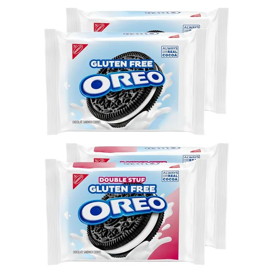 Nabisco OREO Original & OREO Double Stuf Gluten Free Cookies Variety Pack, 4 packs