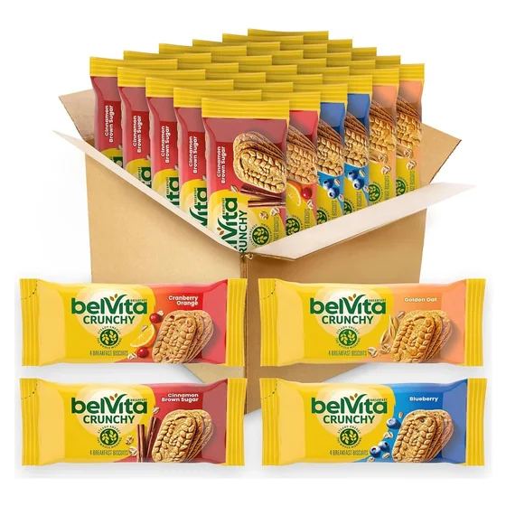 Nabisco belVita Breakfast Bars Biscuits Variety Pack, 30 packs, 4 kinds