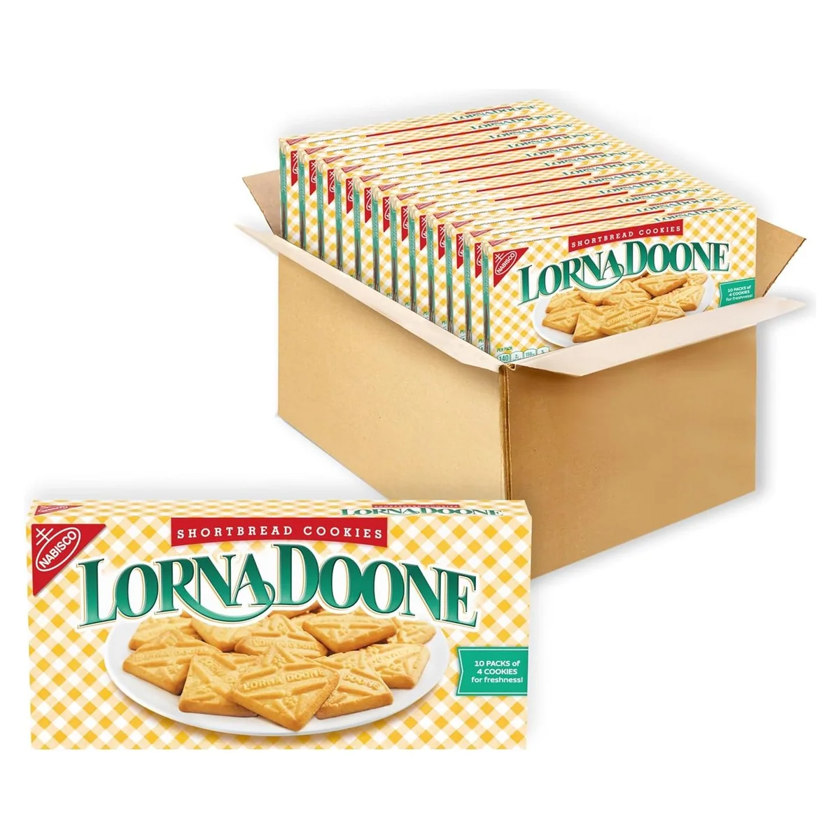 Nabisco Lorna Doone Shortbread Cookies, 120 snack packs in 12 boxes, 4 cookies each, photo 1 of 6