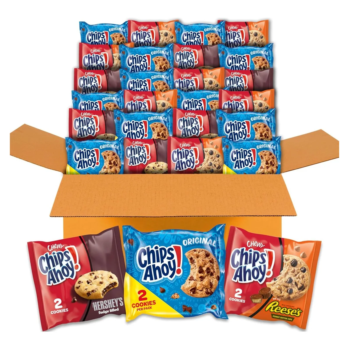 Nabisco CHIPS AHOY! Cookies Variety Pack, 50 snack packs, 3 kinds, photo 1 of 5
