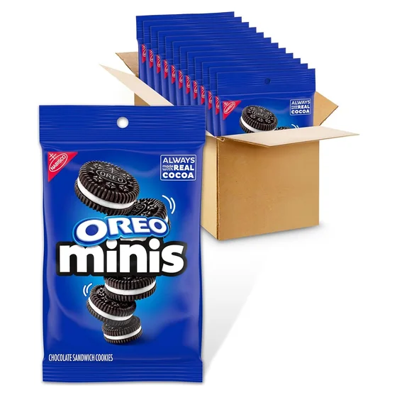 Nabisco OREO Minis Chocolate Sandwich Cookies, 12 bags, 3 oz each