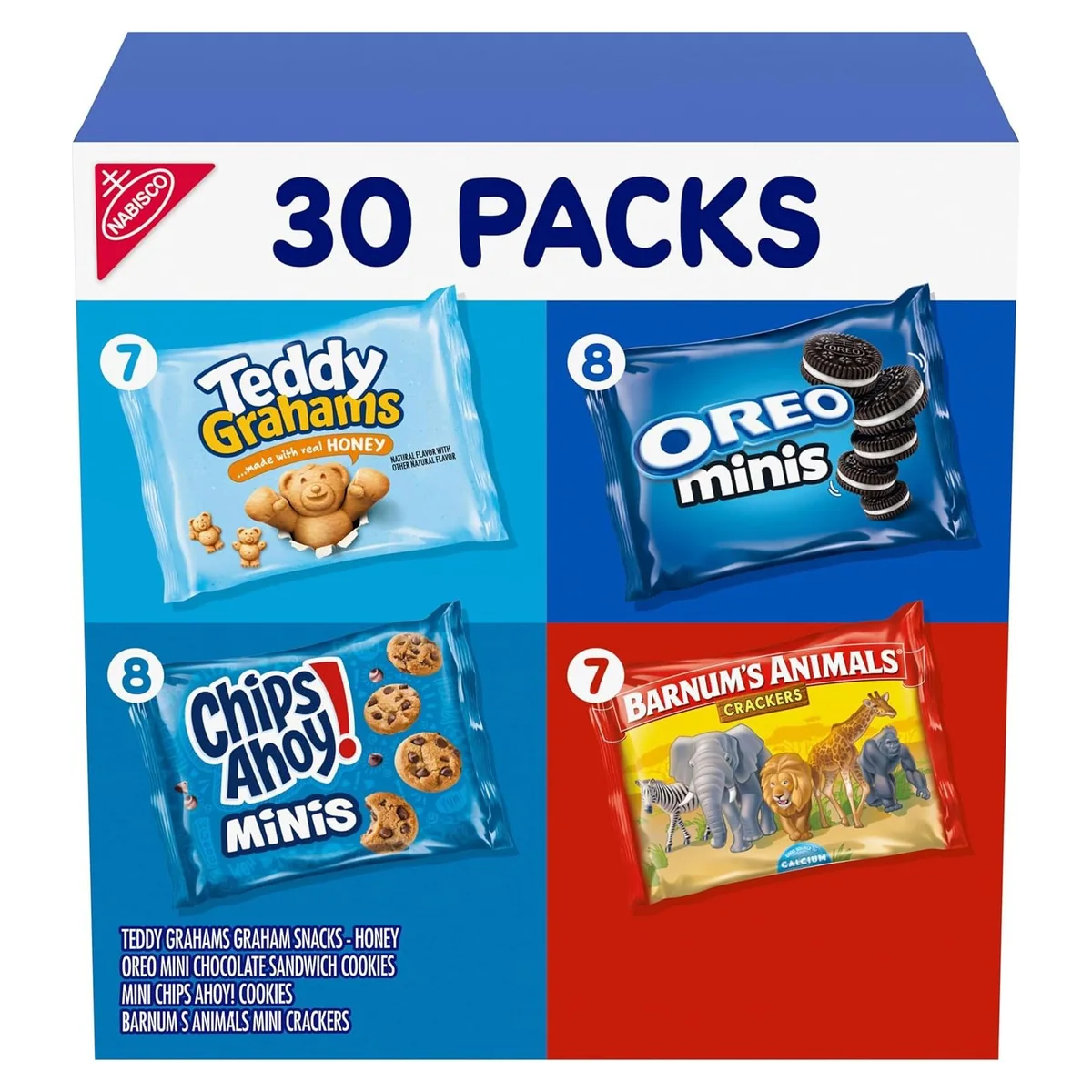 Nabisco Nabisco Team Favorites Snacks Variety Pack, 30 snack packs, 4 kinds, photo 1 of 5