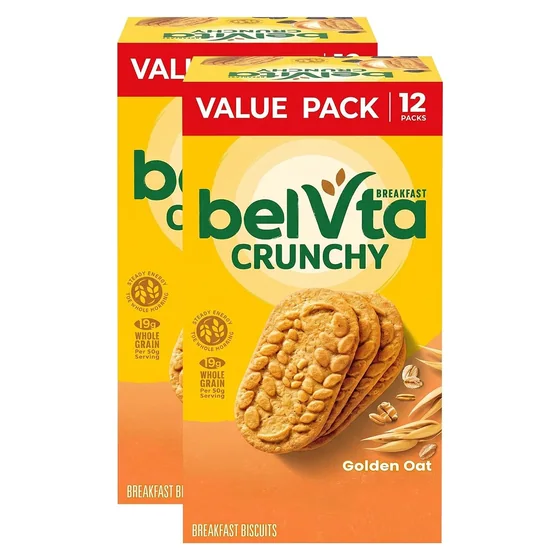 Nabisco belVita Breakfast Bars Biscuits, Golden Oat, 24 packs, 4 biscuits each