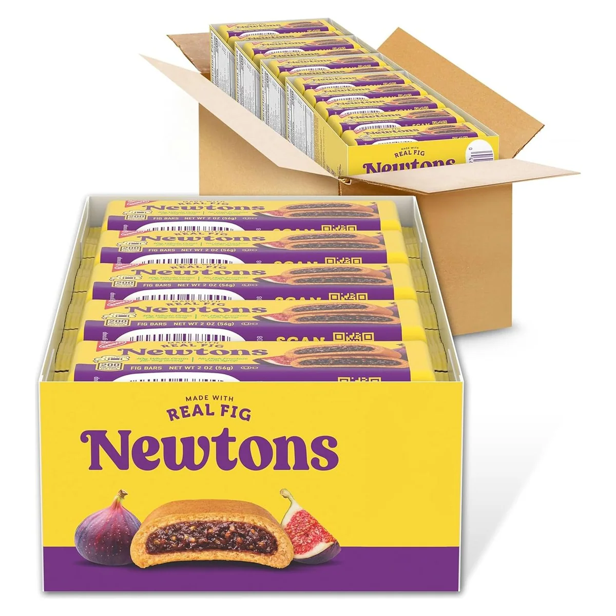 Nabisco NEWTONS Soft Baked Real Fruit Fig Bars, 40 snack packs, 2 cookies each, photo 1 of 5