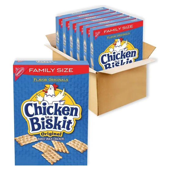 Nabisco Chicken in a Biskit Original Baked Snack Crackers, 6 × 12 oz boxes