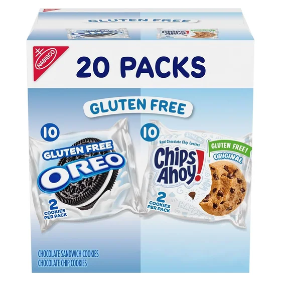 Nabisco OREO & CHIPS AHOY! Gluten Free Cookies Variety Pack, 20 snack packs