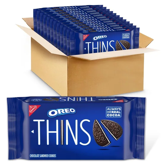Nabisco OREO Thins Chocolate Sandwich Cookies, 12 × 9.21 oz packs