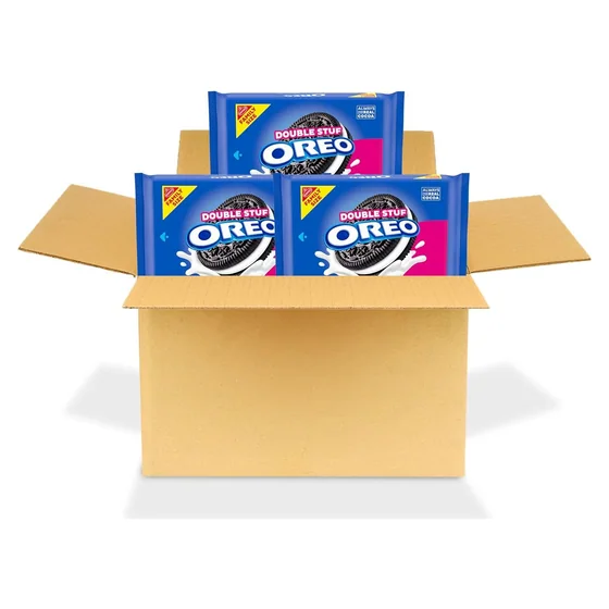 Nabisco OREO Double Stuf Chocolate Sandwich Cookies, 3 family size packs