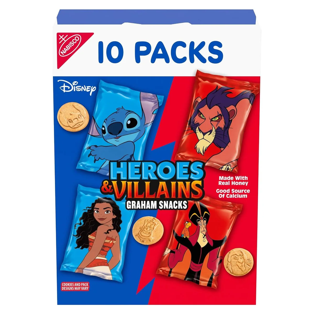 Nabisco Disney Heroes and Villains Graham Snacks, Custom Cookies Variety Pack, 10 snack packs, 1 oz each, photo 1 of 4