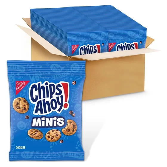 Nabisco CHIPS AHOY! Minis Original Fudgy Chocolate Chip Cookies, 60 snack packs
